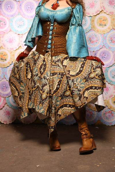 17. Fairy Skirt in Serpent's Eye Floral - The Minerally Mine Collection
