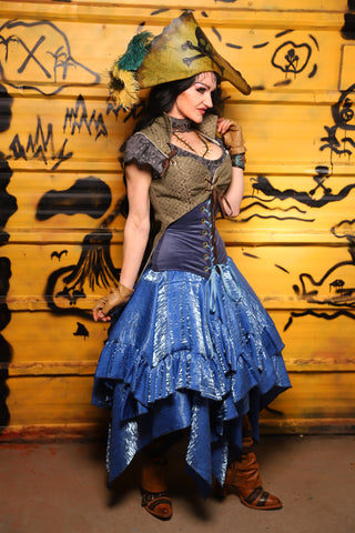 06. Mini Fairy Skirt w/ruffle in Lake Blue Shimmer - THE SWASHBUCKLERS: PART 2