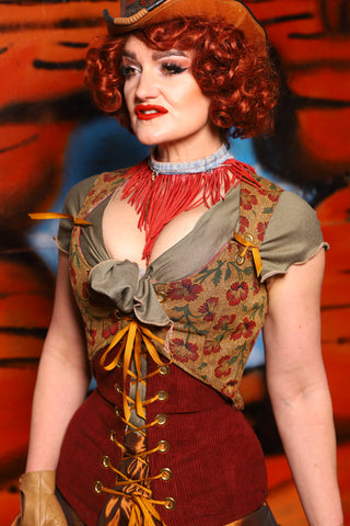 Cropped Marie Bodice in Escalante *PLEASE order by BUST Measurement, NOT waist!* - The Tumbleweed Collection