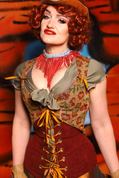 Cropped Marie Bodice in Escalante *PLEASE order by BUST Measurement, NOT waist!* - The Tumbleweed Collection