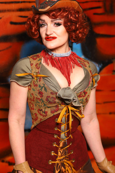 Cropped Marie Bodice in Escalante *PLEASE order by BUST Measurement, NOT waist!* - The Tumbleweed Collection