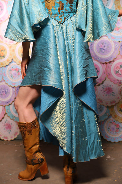 04. Crescent Skirt in Mediterranean Blue Shimmer - The Minerally Mine Collection