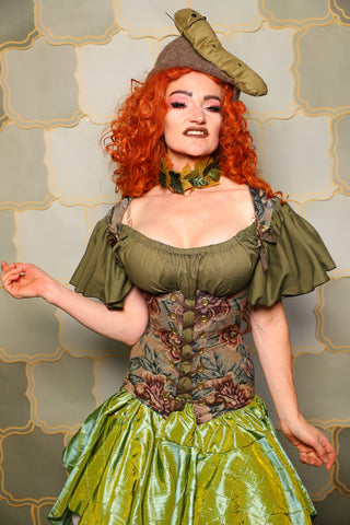 22. Greta Corset in Victorian Parlor Rose - The Brine for Bunny Collection