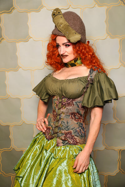 22. Greta Corset in Victorian Parlor Rose - The Brine for Bunny Collection