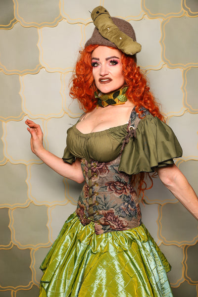 22. Greta Corset in Victorian Parlor Rose - The Brine for Bunny Collection