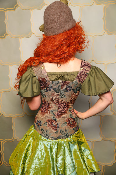 22. Greta Corset in Victorian Parlor Rose - The Brine for Bunny Collection