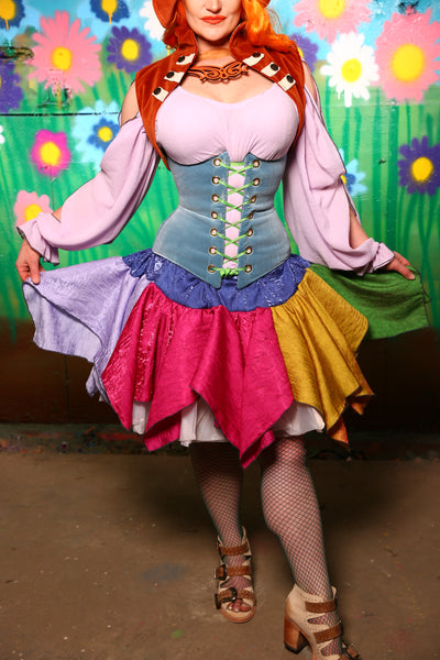 Mini Fairy Skirt in Patchwork Crushed Rainbow #22 - The Fruit Salad Collection