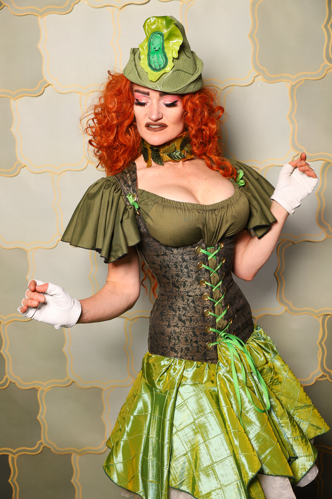 21. Greta Corset in Gilded Moss - The Brine for Bunny Collection