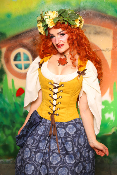 Maiden Bodice in Custard - The "There & Back Again" Collection