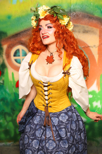 Maiden Bodice in Custard - The "There & Back Again" Collection
