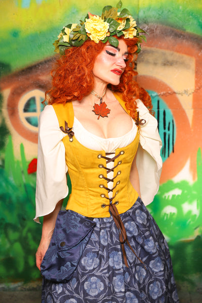 Maiden Bodice in Custard - The "There & Back Again" Collection