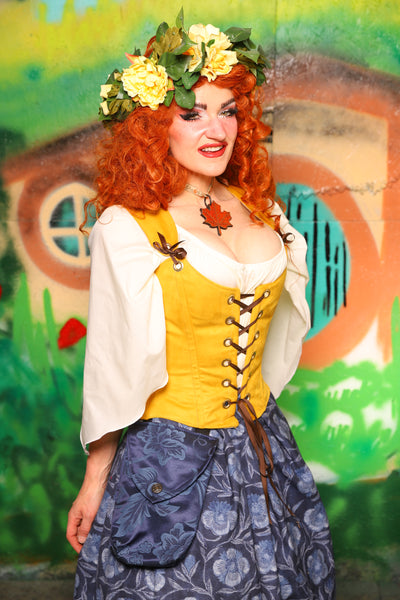 Maiden Bodice in Custard - The "There & Back Again" Collection