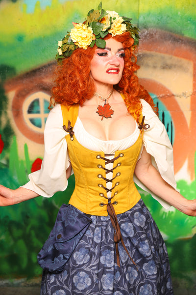Maiden Bodice in Custard - The "There & Back Again" Collection