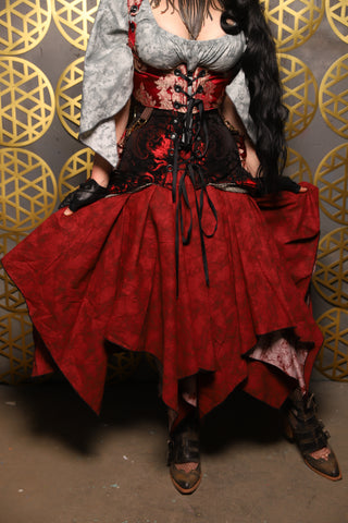 16. Fairy Skirt in Crimson Marble - The “Pick Pocket Princess” Collection