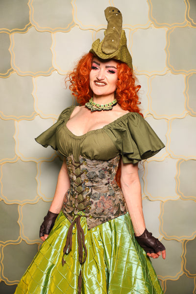 40. Wench Underbust Corset in Victorian Parlor Rose - The Brine for Bunny Collection