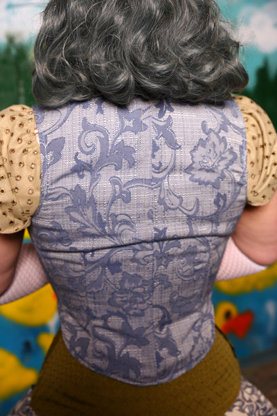 Cropped Marie Bodice in Lakeside Jacquard - Quack & Splash Collection