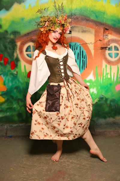 Hobbit Set #08 Maiden Bodice + Hobbit Tulip Skirt + Pouch *blouse sold separately* - The "There & Back Again" Collection