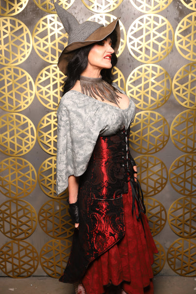 Classic Blouse in Stonewash Gray - The “Pick Pocket Princess” Collection