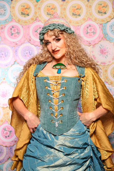 13. Elizabethan Corset in Arcane Thread - The Minerally Mine Collection