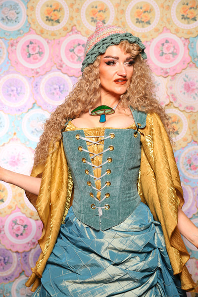 13. Elizabethan Corset in Arcane Thread - The Minerally Mine Collection