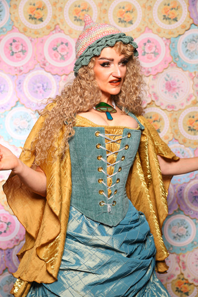 13. Elizabethan Corset in Arcane Thread - The Minerally Mine Collection