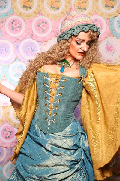 13. Elizabethan Corset in Arcane Thread - The Minerally Mine Collection