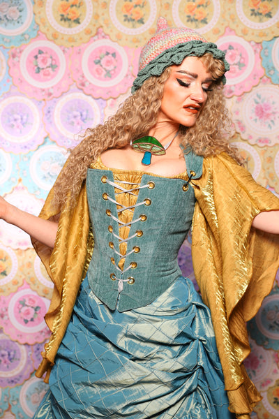 13. Elizabethan Corset in Arcane Thread - The Minerally Mine Collection