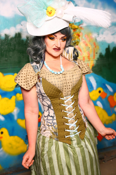 Courtier Corset in Water's Edge - Quack & Splash Collection