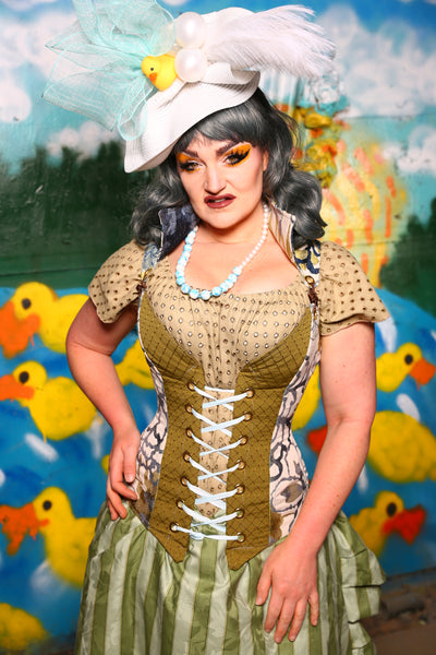 Courtier Corset in Water's Edge - Quack & Splash Collection