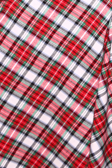 Fairy Skirt in Brushed Cotton Plaid 1 (Red, Green, White)-"Outlandish Dreams" Collection #15