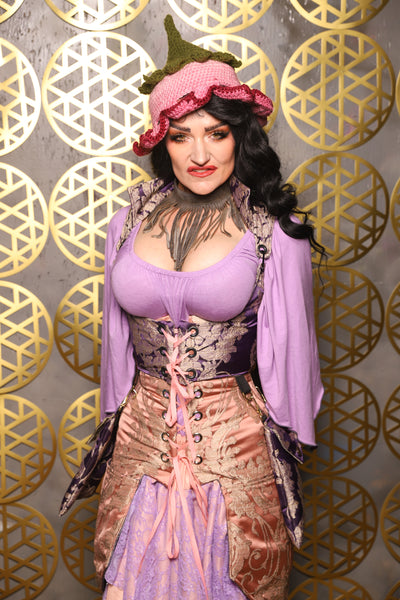 Cropped Vixen w/hardware *AND POCKETS* in Royalty Damask - The “Pick Pocket Princess” Collection