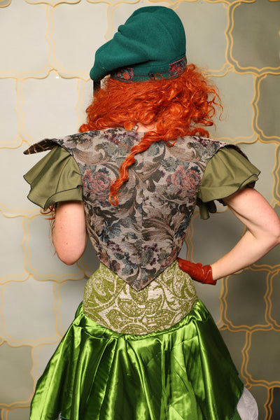 09. Cropped Elf Corset in Victorian Parlor Rose - The Brine for Bunny Collection