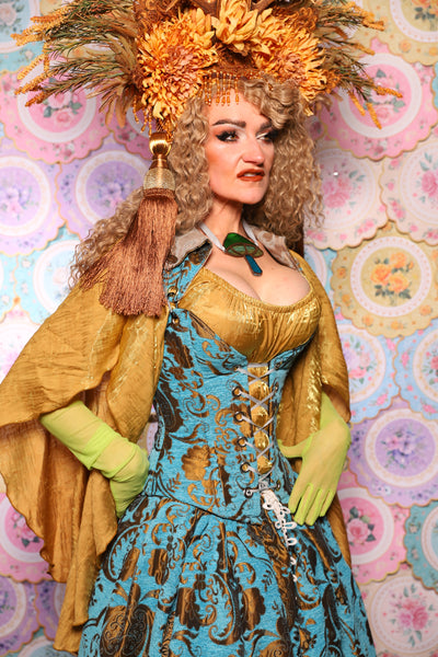 29. Petite Courtier in Turquoise & Bronze Medallion - The Minerally Mine Collection