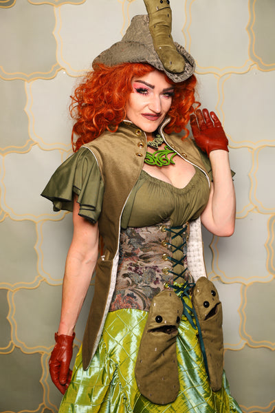 23. Holster Vest in Cornichon Velvet - The Brine for Bunny Collection