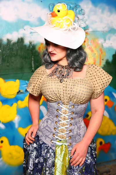Wench Corset in Lakeside Jacquard - Quack & Splash Collection