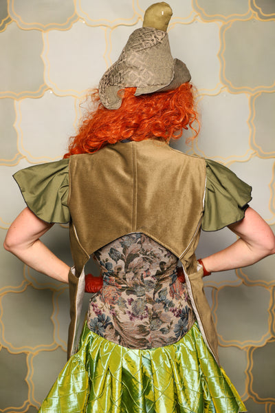 23. Holster Vest in Cornichon Velvet - The Brine for Bunny Collection