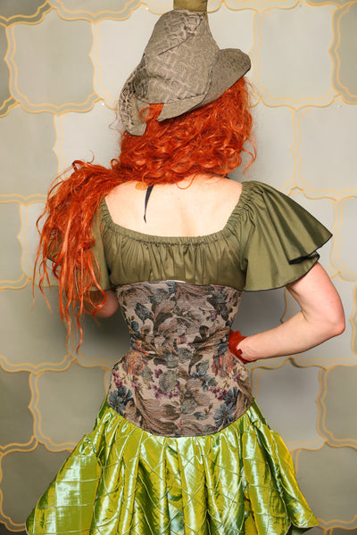 36. Petite Wench Corset in Victorian Parlor Rose - The Brine for Bunny Collection