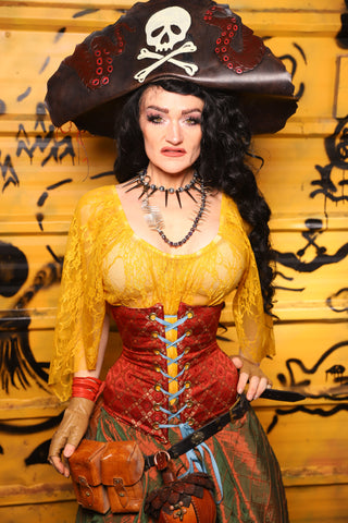 21. Wench Corset in Persimmon Square -  THE SWASHBUCKLERS: PART 1