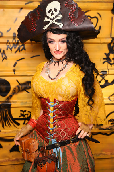 Wench Corset in Persimmon Square -  THE SWASHBUCKLERS: PART 1