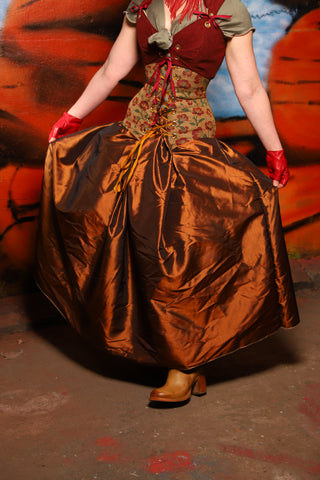 Tulip Skirt in Copper Taffeta - The Tumbleweed Collection