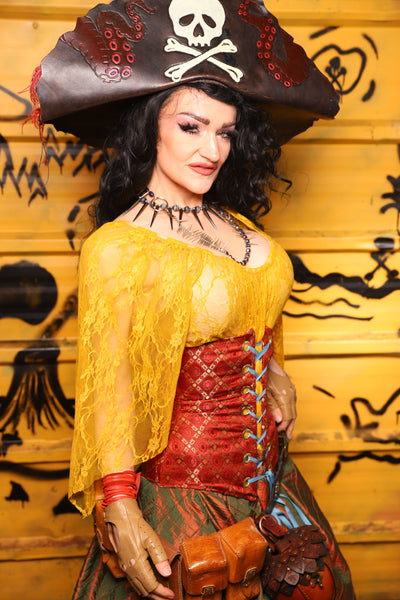 Wench Corset in Persimmon Square -  THE SWASHBUCKLERS: PART 1