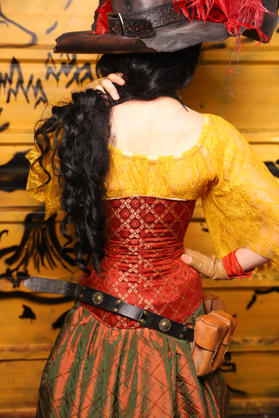 Wench Corset in Persimmon Square -  THE SWASHBUCKLERS: PART 1