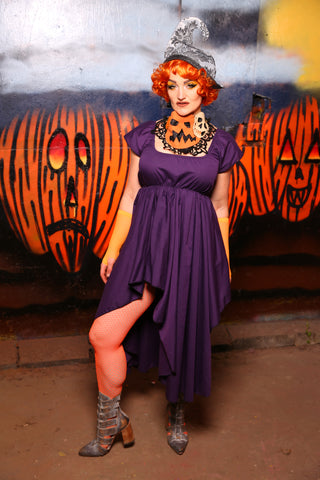 Crescent Dress in Royal Purple Cotton #5 -  "Cauldron Cakes Collection"