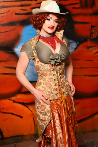Vixen Corset w/Knee Length Tails & Pockets in Springdale - The Tumbleweed Collection