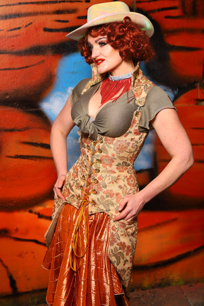 Vixen Corset w/Knee Length Tails & Pockets in Springdale - The Tumbleweed Collection