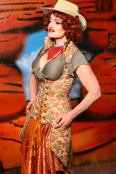 Vixen Corset w/Knee Length Tails & Pockets in Springdale - The Tumbleweed Collection