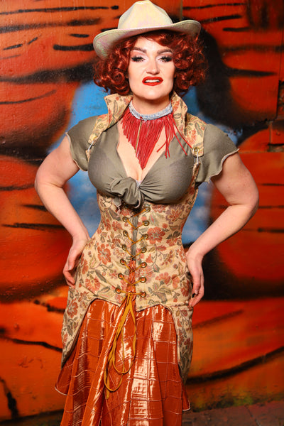 Vixen Corset w/Knee Length Tails & Pockets in Springdale - The Tumbleweed Collection