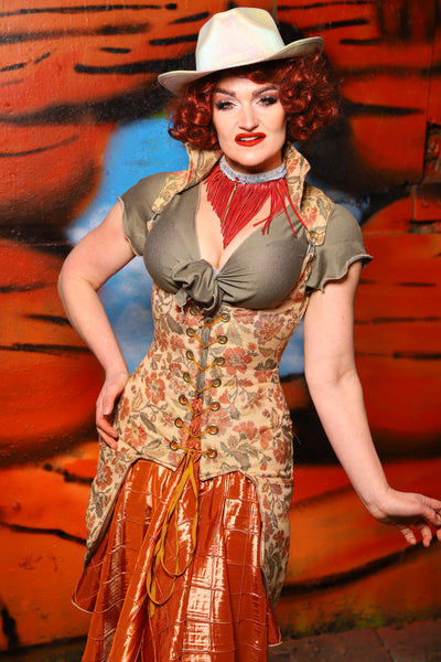 Vixen Corset w/Knee Length Tails & Pockets in Springdale - The Tumbleweed Collection