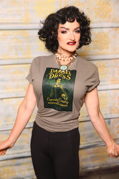 Damsel "Exquisite" Poster Tshirt in Warm Gray