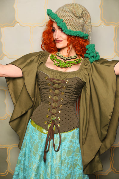 32. Petite Aurora Strapless in Sage Diamond - The Brine for Bunny Collection